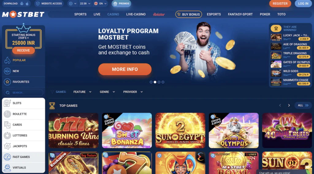 mostbet casino cripto