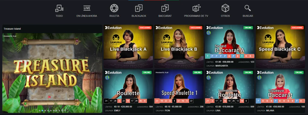 Bons juegos de casino en vivo