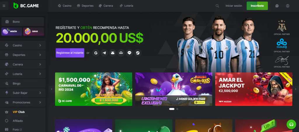 BC.Game casino criptográfico en línea