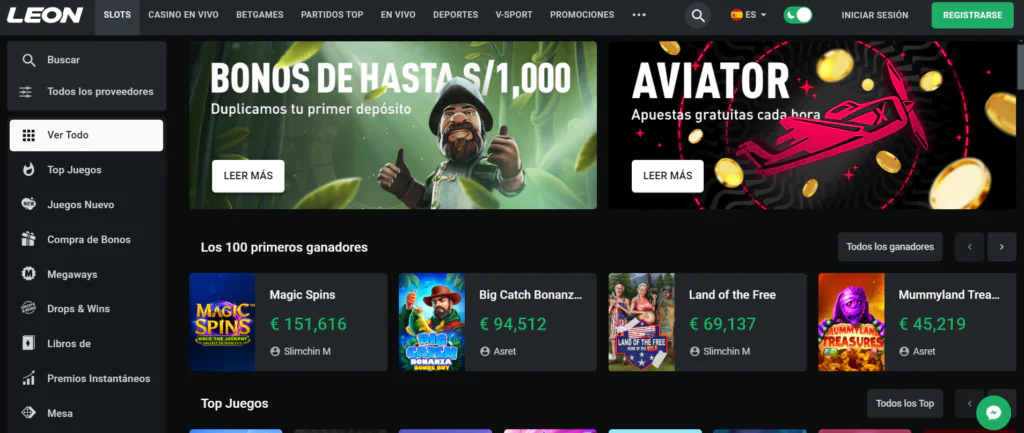 Leon casino criptográfico 